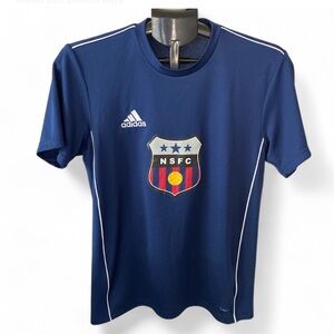 adidas Navy Blue NSFC Short Sleeve Soccer Jersey with White Accents